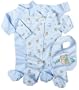 Miniwear 3 Piece Layette Set in Blue: 3-6 Months