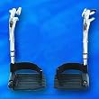 Foot rests for Tracer and 9000 Wheelchairs Aluminum -SP, Footrest Hemi Alumn, (1 PACK, 2 EACH)