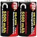 Health & Personal Care : CTA DIGITAL 2-C Size 5500 mAh NiMH Rechargeable Batteries
