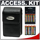 Buy Kodak EasyShare Leather Case with 8 AA Batteries and Charger Accessory Kit for C433, C513, C533,...