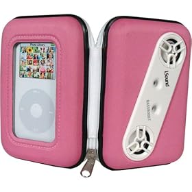 DreamGear i.Sound Audio Vault Speaker and Case for iPod and MP3 Players (Pink) by iSound