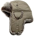 San Diego Hat Women's Nylon And Fur Trapper Hat, Khaki, One Size