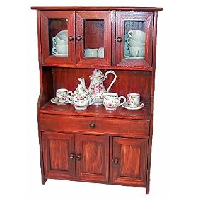 Furniture Scaled to Fit American Girl Dolls - Antique Reproduction Hutch by The Queen's Treasures