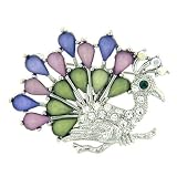Peacook Animal Pin Brooch by Pugster