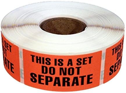 AEAC This Is A Set Do Not Separate Labels 500/roll 1" x 2" Orange FBA Label
