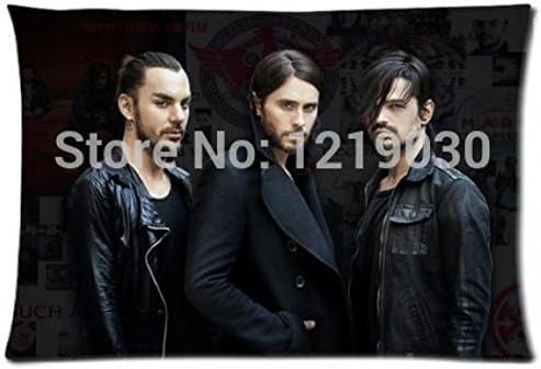 Fit Fashion Custom 30 Seconds To Mars Band Rectangle Pillow Cases 16" x 24" (two sides) Comfortable For Lovers And Friends