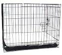Brand New 2 Doors Dog Kennel Crate Cage 30x21x24 w/Fleece Pad- DSA30_SHFP