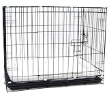 Pet Supplies : Brand New 2 Doors Dog Kennel Crate Cage 30x21x24 w/Fleece Pad- A305_SHFP