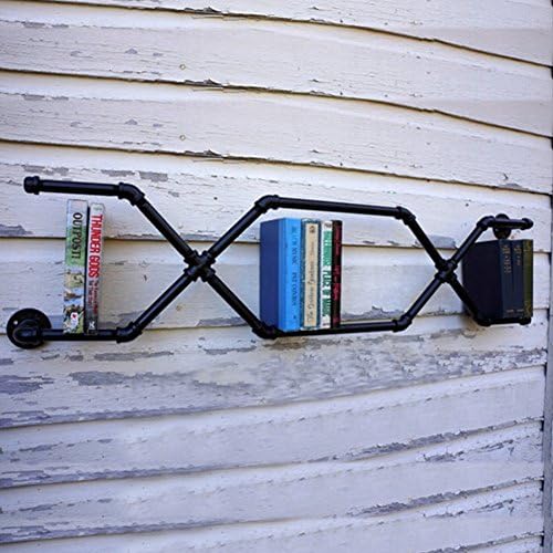 Iron Bookshelf Industrial Pipes Retro Creative Creative Shelves Wall Shelf 1681330CM