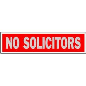 2x8 No Solicitors Sign