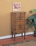 Sienna Jewelry Armoire With Flip Top Mirror