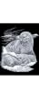 Silver Foil Engraving Art Seal & Pup