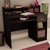 Chocolate Finish Compact Computer Desk