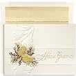 Holiday Pinecones On Ecru Holiday Cards -