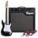 Bogner Alchemist 40-Watt 1x12-Inch Guitar Combo Amp Bundle with 39-Inch Black Electric Guitar and Two 20-Foot Instrument Cables