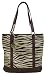 Michael Kors Large Canvas Shoulder Tote Zebra Gold