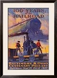 100 Years Railroad Framed Poster Print, 34x46