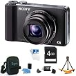 Sony Cyber-shot DSC-HX9V Digital Camera 4GB Bundle - Includes Cyber-shot DSC-HX9V Digital Camera, 4 GB Memory Card, Card Reader, LCD Screen Protectors, Tabletop Tripod, Camera Carrying Case and Cleaning Kit
