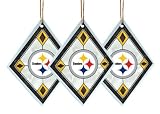 Pittsburgh Steelers - NFL Art Glass Decorative Ornament Set (3 Pieces)