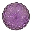 Purple LED Lighted Hanging Crystal Sphere Ball Outdoor Christmas Decoration 6"