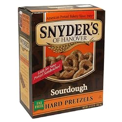 Snyder's of Hanover Hard Sourdough Hard Pretzels, 13.5-Ounce Box (Pack of 12)