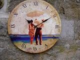 Shabby chic Jack Vettriano wall clock
