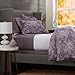 Amazon Brand – Pinzon Lightweight Cotton Flannel Duvet Cover - Full/Queen, Floral Lavender
