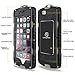 iPhone 6 Case: LongRise Slim Defender iPhone 6s Hybrid Rubber Silicone+PC Running Case with Touch ID and Hook for iPhone 6 6S 4.7 inch (Black+Army Green)