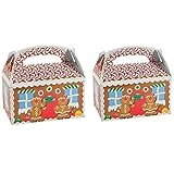 2 Dozen Gingerbread Cardboard Treat Boxes (24 Total)