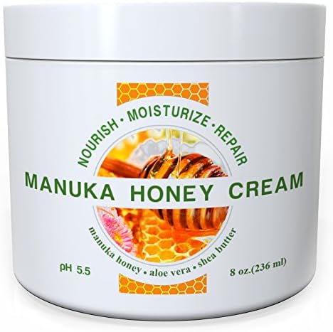 Natural Moisturizer Skin Cream By Wild Naturals - With Manuka Honey and Aloe Vera - Very Light, Non-greasy, Absorbs Quickly - All the Nutrients Your Skin Needs - For All Skin Types - Relieves Dry, Red, Irritated, Itchy & Cracked Skin - Natural Psoriasis Treatment, Eczema, Dermatitis, Acne & Rosacea - Antiviral - Restores Skin's Natural Moisture Balance - 100% Money Back Satisfaction Guarantee