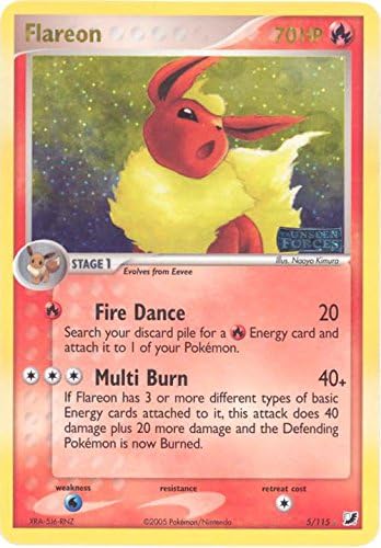 Pokemon - Flareon (5) - EX Unseen Forces - Reverse Holofoil