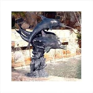 3 Dolphins on Coral Fountain