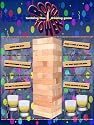 Original Booze Tower Tumbling Tiles Drinking Game with 4 Shot Glasses