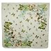 100% Satin Charmeuse Silk Dancing Butterfly Hand Rolled Edges Square Scarf - Tan