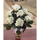 Nearly Natural 1082-WH Hydrangea Liquid Illusion Silk Arrangement