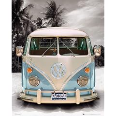 Poster Californian Camper - Gr��e 40 x 50 cm - Miniposter