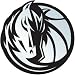 Dallas Mavericks NBA Silver Auto Emblem