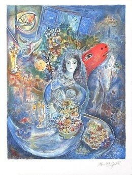 【リトグラフ】 マルク シャガール：BELLA シリアルナンバー付き　限定500枚