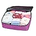 BAGSMART Travel Pouch Sock Storage Boxes Carry-on Organizer Bag, Purple