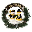 Boston Bruins NHL Snowman Christmas Wreath (20")