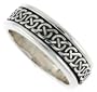 Sterling Silver 5/16" (8 mm) Celtic Knot Design Spinner Ring