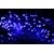 LED Lichterkette Blau 100 LED - 10 Meter transparentes Kabel - f�r innen mit 8 Blinkprogrammen