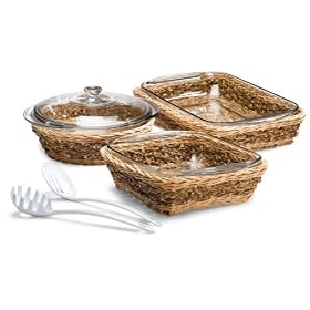 Anchor Hocking� Expressions 11 Piece Set with Rattan Basket by Anchor Hocking