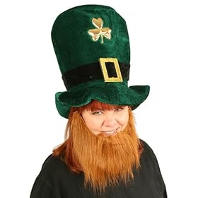 St. Patrick's Day Plush Leprechaun Hat with Beard
