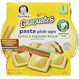 Gerber Graduates Pasta Pick-Ups Ravioli, Turkey and Vegetable, 6 Ounce, 8 Count