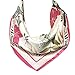 Wrapables 100% Silk Neckerchief Square Scarf, Pink Botanic Garden