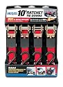 Highland 9210500 Red 10' x 1" Ratchet Tie Down - Set of 4