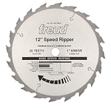 Freud LM71M012 12-Inch 20 Tooth FTG Thick Stock Ripping Saw Blade with 1-Inch Arbor