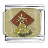 Chinese Good Luck Character Italian Charms Bracelet Link