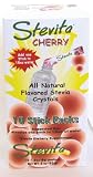 Stevita Co. CHERRY Singles ~ Cherry Flavored Stevia Stick Packs, 10 Sticks per box
